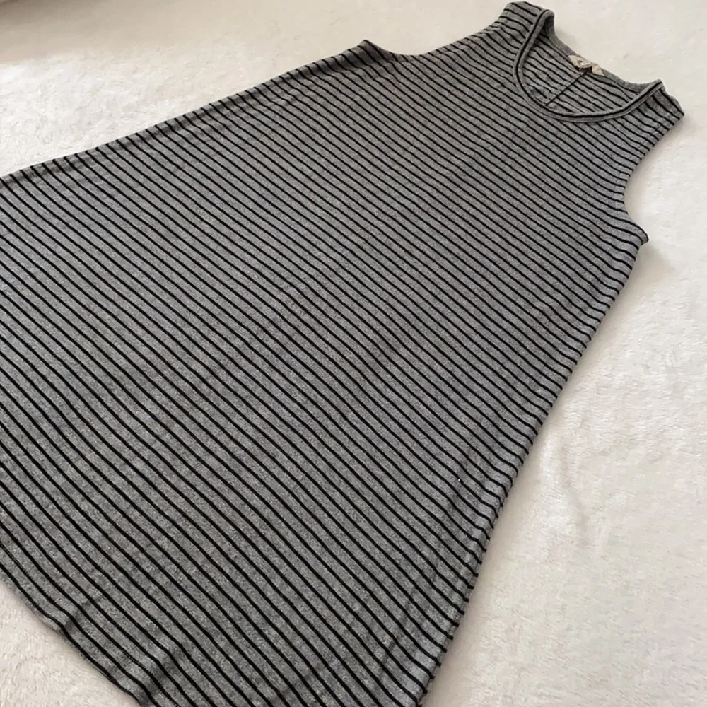 Madewell | Highpoint Tank Dress Sleeveless Above Knee G2326 Gray/Black Stripe S - Picture 4 of 16
